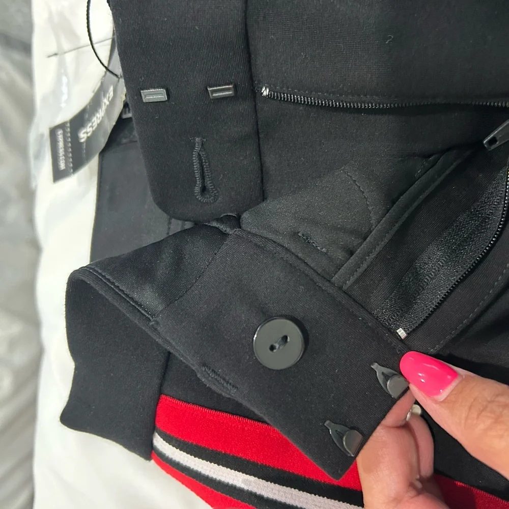 Express women’s Black pants with Red and White Stripes - Picture 4 of 6